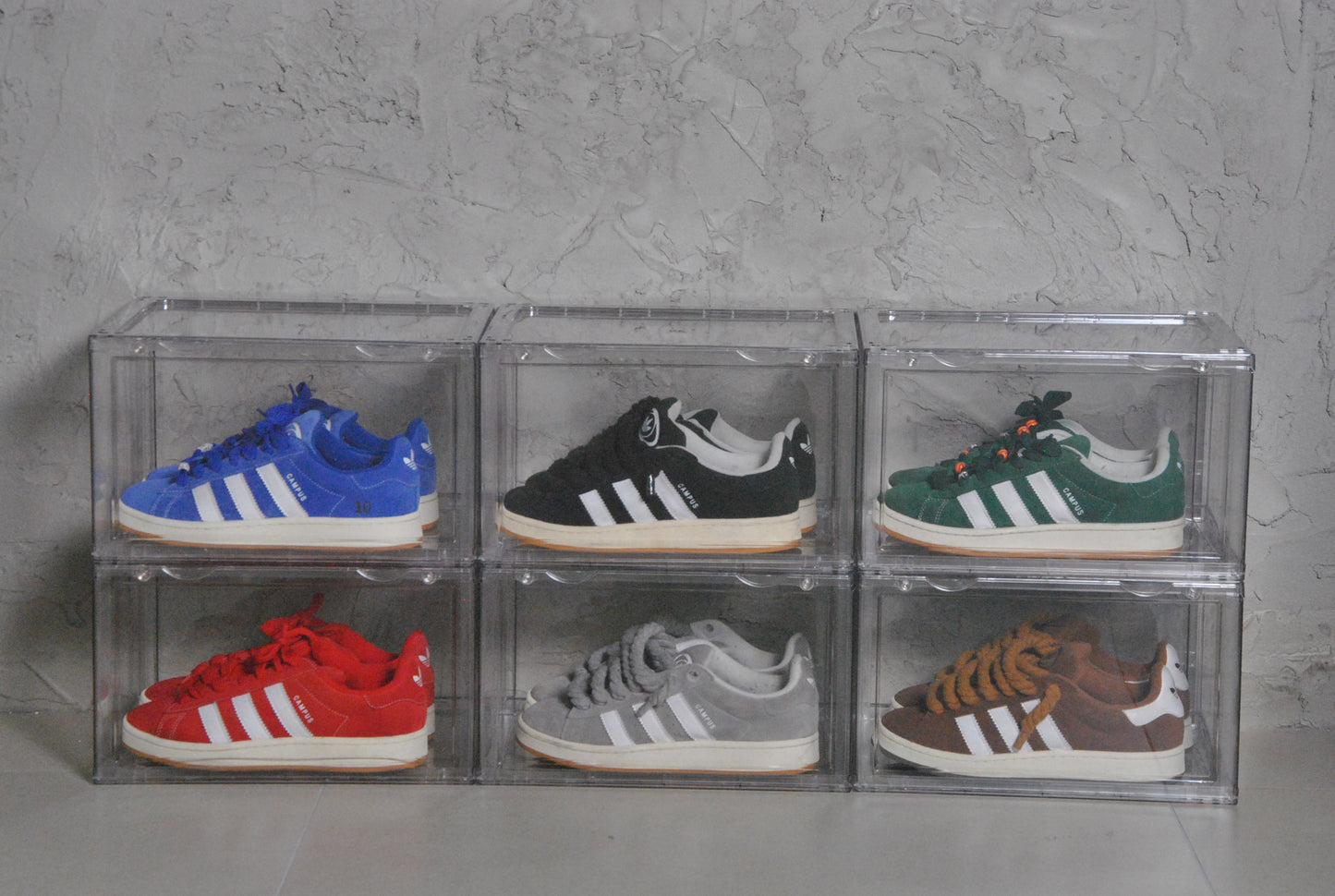 קופסאות אחסון שקופות (8 יח') פתיחה רחבה