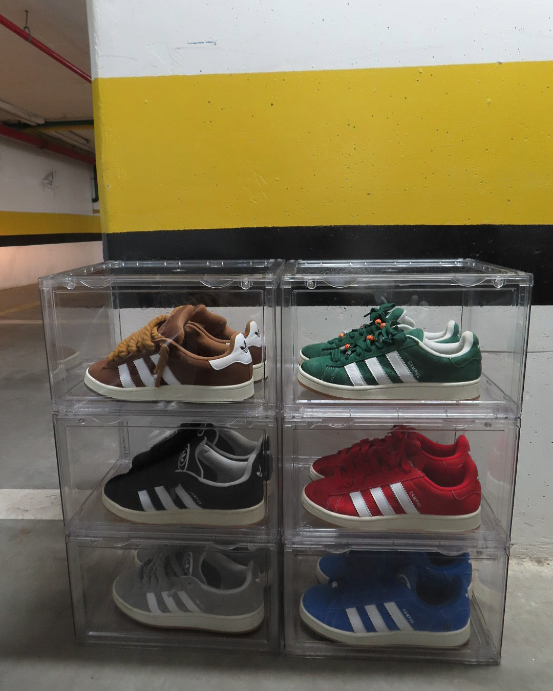 קופסאות אחסון שקופות (8 יח') פתיחה רחבה